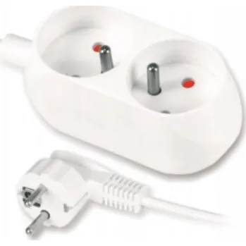 Napájecí kabel Prodlužovací Kabel přívodní kabel Plast-Rol 5 m, 2 ks, bílý