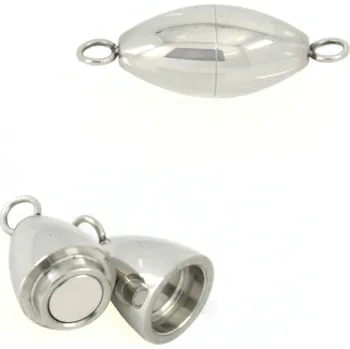 Materiál na výrobu šperku Leštěné 19mm magnetické zapínání - 1ks - Nerez RL