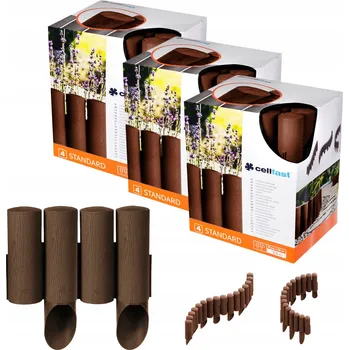 Zahradní obrubník Plastová Zahradní palisáda , obrubník, plot, hnědé obrubník , 6,9 m CELLFAST