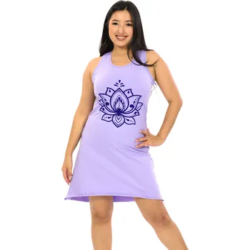 Dámské šaty Himalife Šaty Lotos - levandulová Velikost: XXL - Móda pro plnoštíhlé, Oblečení nadměrné velikosti