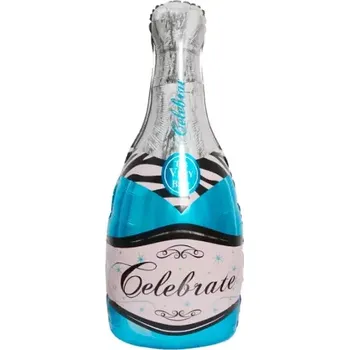 Balónek Fóliový balónek Celebrate láhev sektu modrá 93cm