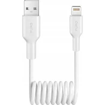 Datový kabel Kabel Puro USB - Apple Lightning 1 m bílý