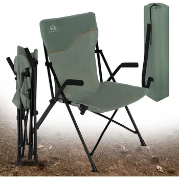 Zahradní nábytek Turistická židle s opěradlem Kadva CAMPchair 1.0 zelená