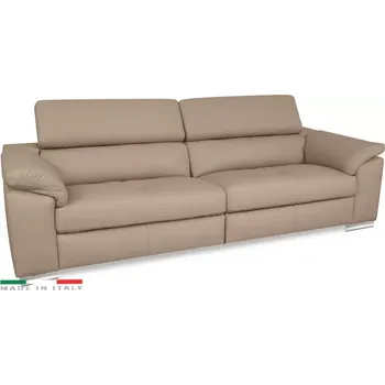 Pohovka Moderní kožená pohovka LOREN II (4P), béžová (madras - 142 taupe)