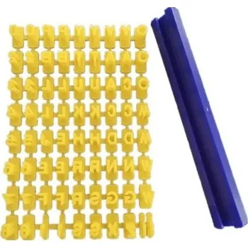 Keramická abeceda čísla a písmena 122 x 81 mm Reliéfní razidla Embosovací forma DIY Polymerová hlína Plastový lis na dekorace