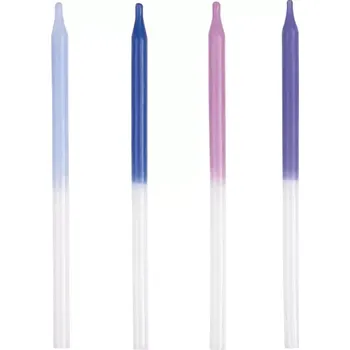 Dortová svíčka Svíčky metalické 13 cm - 12 ks