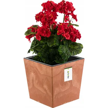 Květináč Plast Květináč oranžová Botle 24 cm x 24 x 23,5 cm