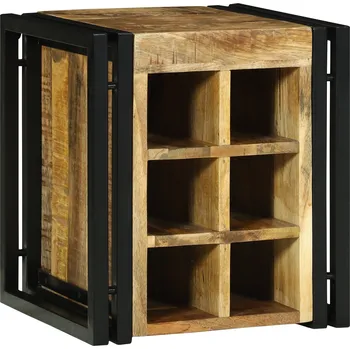 STOJAN NA VÍNO 34.5X35X39 CM MASIVNÍ MANGOVÉ DŘEVO