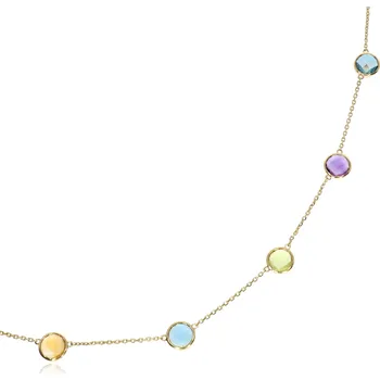 Řetízek Zlatnictví Helios Zlatý náhrdelníček s přírodními kameny