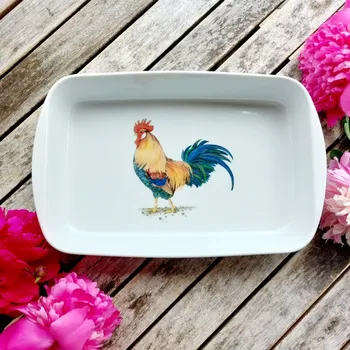 LINKA zapékací mísa 33 cm, kohout, Thun 1794 (Porcelánová mísa 2. jakost)