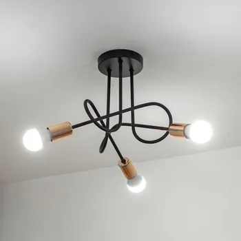 LED Přisazený lustr OXFORD 3xE27/15W/230V černá