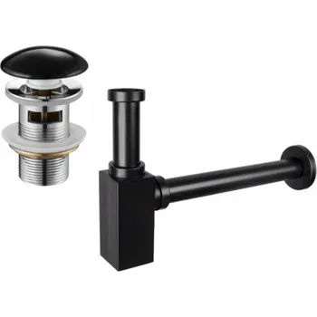 Sifon MEXEN UMYVADLOVÝ SIFON ČERNÝ + KERAMICKÁ ZÁTKA