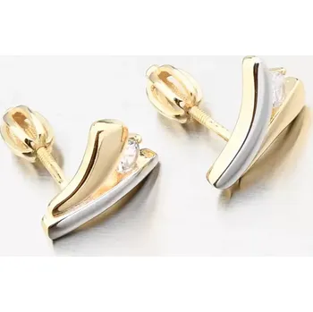 Náušnice Dámské náušnice stříbro 925 zirkon zlacené PKL-2250