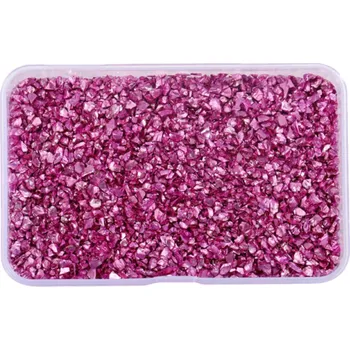 Drcené skleněné kameny do pryskyřice 30 g Dekorativní kamínky s krabičkou Epoxidové tvoření Výplň do formy Umělecké dekorace růžová