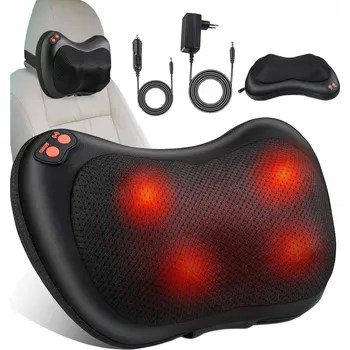 Masážní přístroj POLŠTÁŘ SHIATSU MASÁŽNÍ MASÁŽNÍ PŘÍSTROJ NA ZÁDA, TĚLO, KRK, 3 RYCHLOSTI