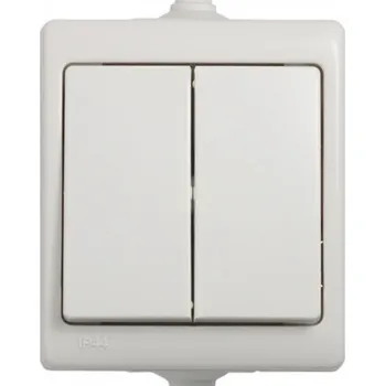vypínač Dvojitý vypínač Klasik KOS bílý 150405