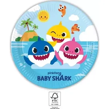 Talíř EKO papírové talíře - Baby Shark 23cm/8ks