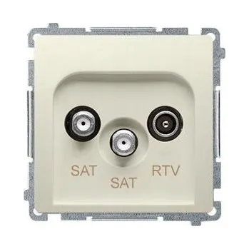 Elektrická zásuvka Anténní zásuvka nástěnná Kontakt-simon béžová