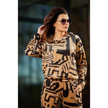 Cizojazyčná kniha Awama Woman's Hoodie A473 Awama černá | hnědá | oranžová 2053833