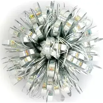 Dárková taška Rozeta Bustle H 11cm stříbrná