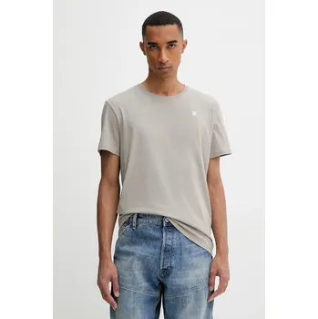 Pánské tričko Bavlněné tričko G-Star Base-s pánské, šedá barva, s aplikací, D16411-336-G106 D16411.336.G106 90X, vel. M