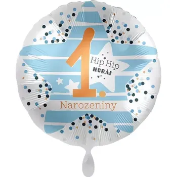 Balónek Foliový balonek První narozeniny chlapeček CZ - 43cm