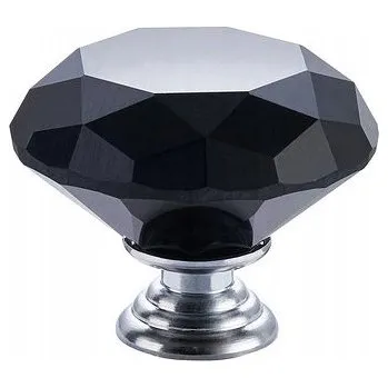 Nábytkové kování Nábytková úchytka knopka VERA BRYLANT ČERNÁ 40mm