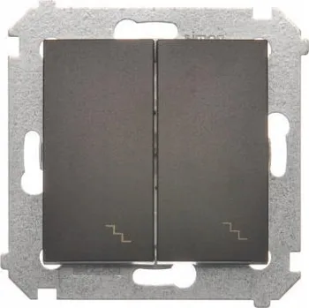 vypínač Klasický schodišťový vypínač Kontakt-simon DW6/2.01/46 hnědý