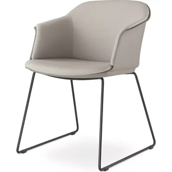 Jednací židle Konferenční křeslo Wave 032-Q-N1 (drátěná kostra černá, plastový korpus s vnitřním čalouněním)