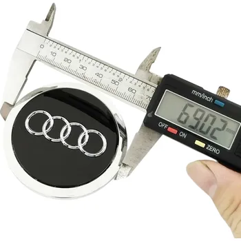 Kryty středů kol pro Audi 69 mm Sada 4 ks Různé barvy Plastové krytky na disky Kvalitní pokličky středových otvorů Stylové autodoplňky černá