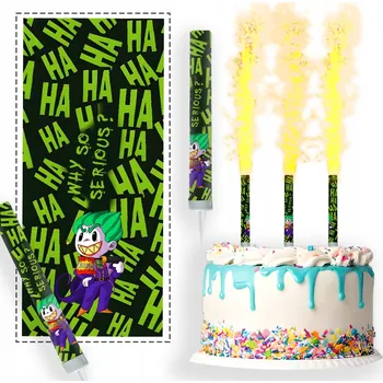 Dortová svíčka DORTOVÁ FONTÁNA JOKER FILM POHÁDKA NAROZENINY PRSKAVKA SVÍČKA OSLAVY 12cm