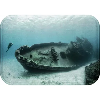 Koupelnová předložka KOUPELNOVÁ PŘEDLOŽKA PROTISKLUZOVÁ ROHOŽKA OBDÉLNÍKOVÁ RYCHLESCHNOUCÍ STYL 40x60