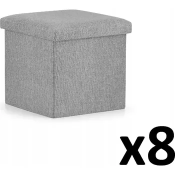 Taburet Čalouněný Taburet Oskar šedý