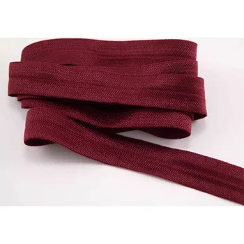 Textilní guma Lemovací pruženka - tmavá vínová - šířka 1,5 cm