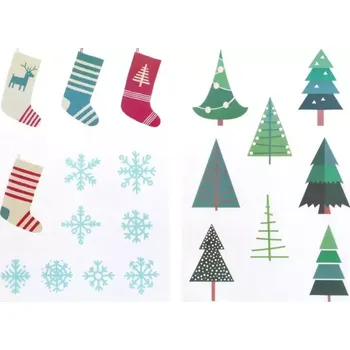 samolepka Vánoční samolepky na okno Holly Jolly - příroda