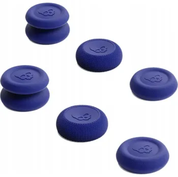 Herní konzole GUMIČKY NÁSTAVCE SKULL&CO 6 KS PRO PLAYSTATION PS4 PS5 SWITCH PRO MODRÉ