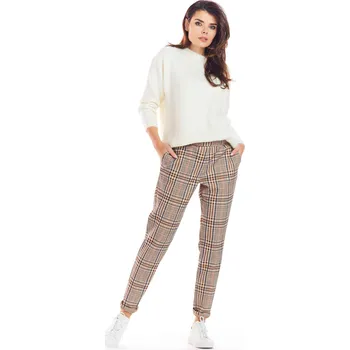 Dámské kalhoty Dámské kalhoty Awama Awama krémová 1368130