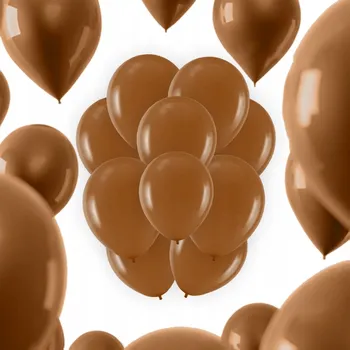 Balónek LATEXOVÉ BALÓNKY HNĚDÉ KLASICKÉ 30CM DEKORACE NA NAROZENINY OSLAVU 10 KS