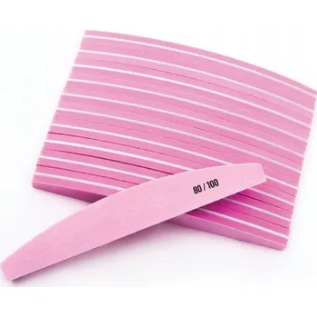 Dvoustranná leštička na nehty na manikúru loďka 20 ks 80/100