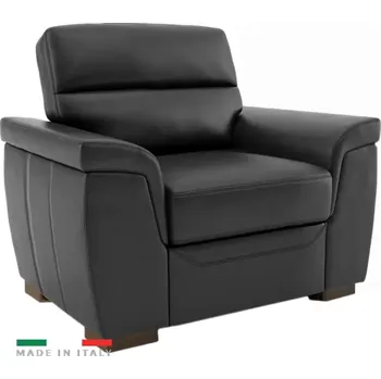 Křeslo Kožené křeslo ROSSO II, černá (nero 308)