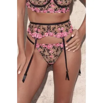 Kalhotky Luxusní tanga Kinga Frou Frou Růžová 2XL