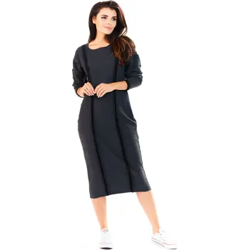 Dámské šaty Awama Woman's Dress A197 Awama černá 2523791