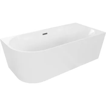 Vana MEXEN MIA ROHOVÁ VOLNĚ STOJÍCÍ VANA PRAVÁ BÍLÁ 180x80 GUN METAL