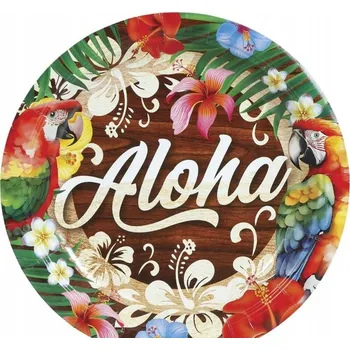 Talíř Havajské talíře ALOHA 23 cm (6 ks) Papírové talíře
