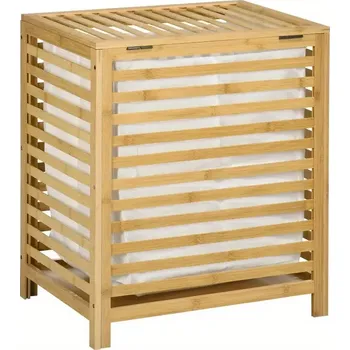 Koš na prádlo Bambusový koš na prádlo, objem 55 l, barva přírodní, INFINITY