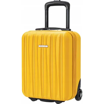 PUCCINI Malý kabinový kufr tvrdý na kolečkách ABS ABS021D-6 Žlutý