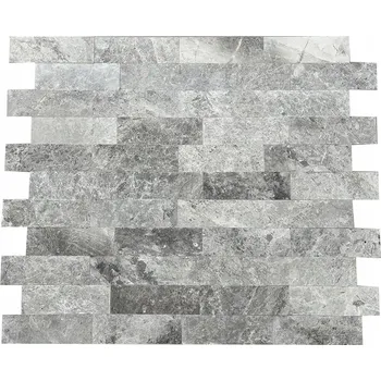 Dlažba Mramorová dlaždice 10mm Tundra Grey 10x30 cm