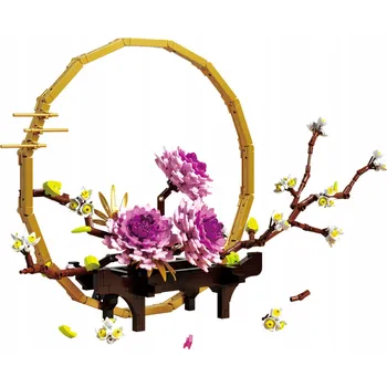 ostatní stavebnice ZESTAW STAVEBNICE PEONIA KYTICE KVĚTINY DÁREK VÁNOCE