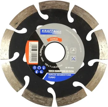 Brusný kotouč Kotouč řezný diamantový segmentový 125x7x22,23 TURBO, Kraft&Dele KD926