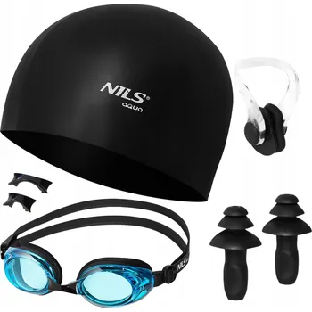 Plavecký Set Brýle na Plavání do Bazénu + Čepice + Špunty do Uší